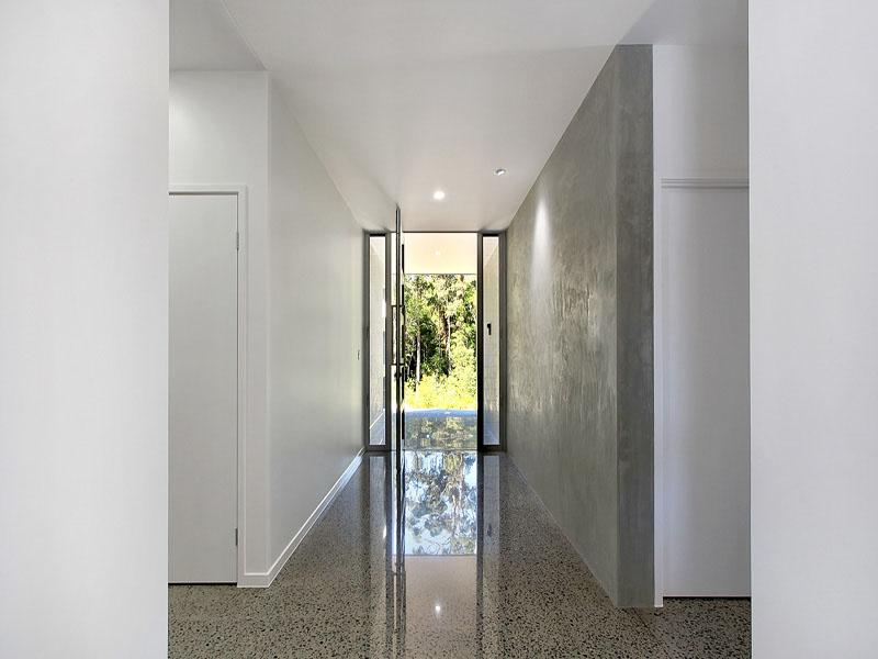 Polished Stone And Concrete Smooth Render Wall Sunshine Coast Designer